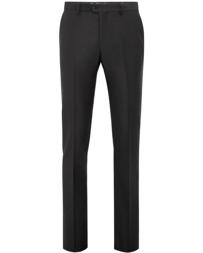 Billionaire Slim-cut Pressed-crease Trousers - Black