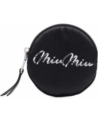 Miu Miu Trousse make up con logo - Nero