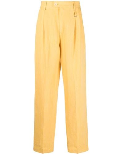 Jacquemus Pantaloni dritti Le Raphia Madeiro - Giallo