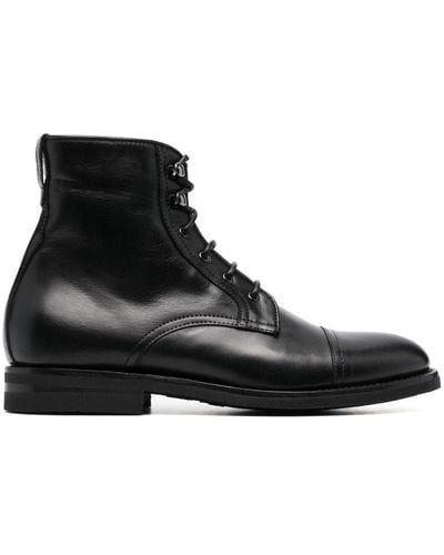 SCAROSSO Paola Lace-up Ankle Boots - Black