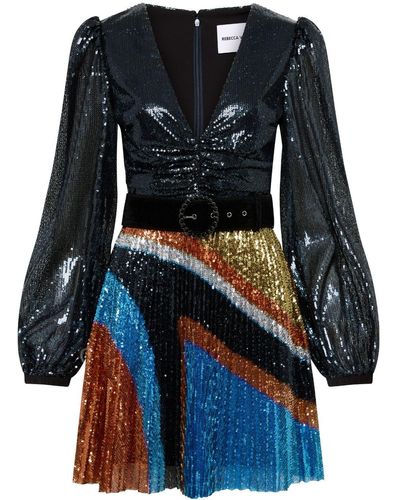 Rebecca Vallance Arizona Sequin-embellished Mini Dress - Black