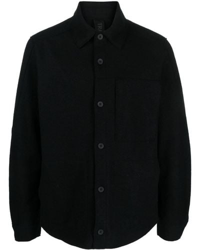 Transit Felted virgin wool shirt - Negro
