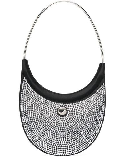 Coperni Crystal-embellished Swipe Bag - Grey