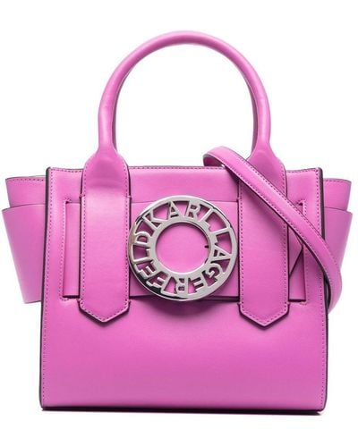 Karl Lagerfeld Small K/disk Tote Bag - Pink