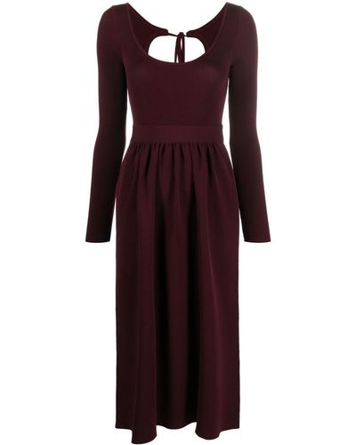 Proenza Schouler Long-sleeve Knitted Dress - Purple
