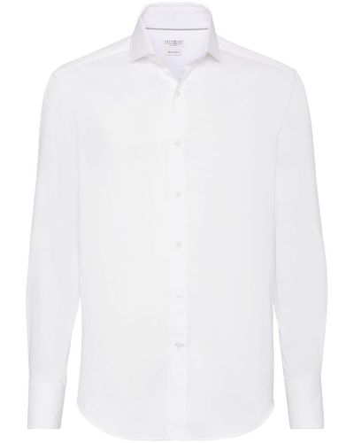 Brunello Cucinelli Chemise à manches longues - Blanc