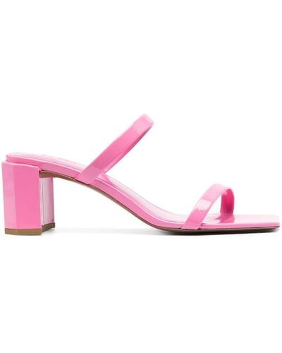 BY FAR Tanya 70mm Leather Mules - Pink
