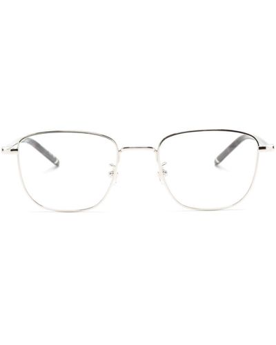 Montblanc トータスシェル スクエア眼鏡フレーム - ホワイト
