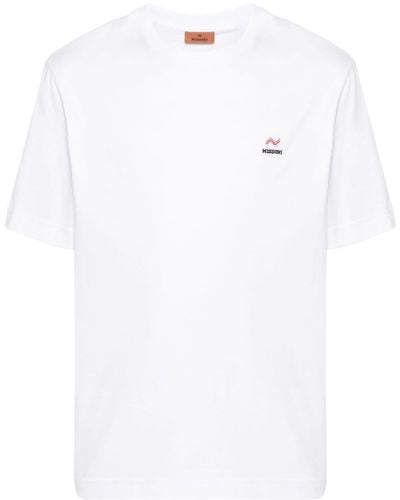 Missoni Camiseta con logo bordado - Blanco