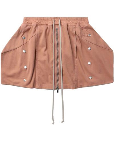 Rick Owens Stud-embellished Cotton Miniskirt - Pink
