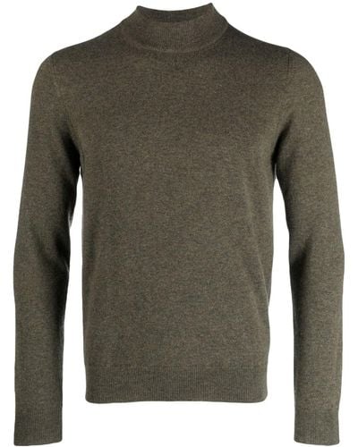 Malo Mock-neck Cashmere Sweater - Green