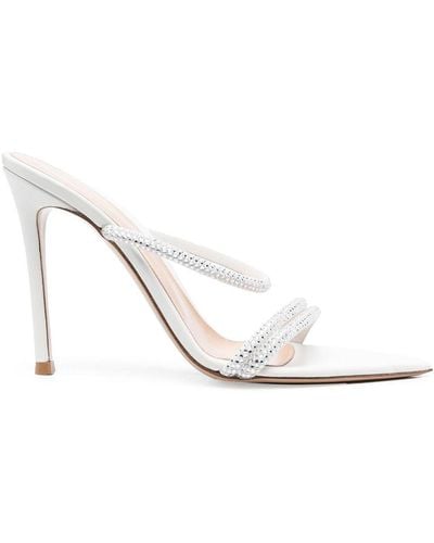 Gianvito Rossi Cannes Mules 105mm - Weiß