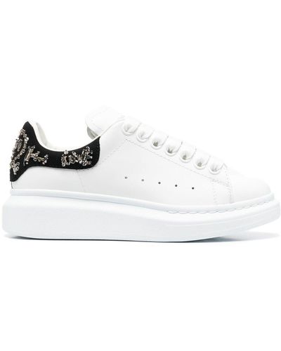 Alexander McQueen Oversized Transparent Sole Sneakers in White Leather –  AvaMaria