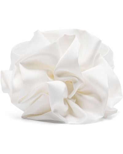 Atu Body Couture X Rue Ra Krawatte mit Blumenapplikation - Weiß