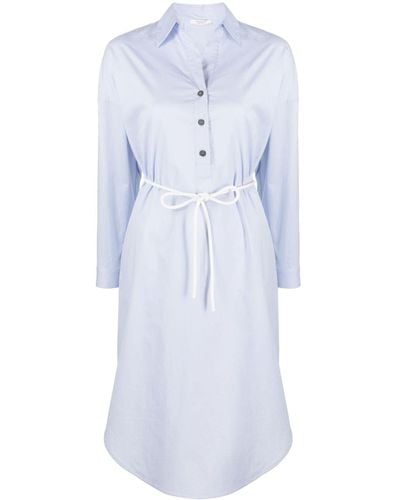 Peserico Long-sleeve Shirt Dress - Blue