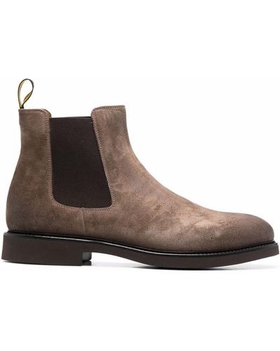 Doucal's Side-panelled Ankle Boots - Brown