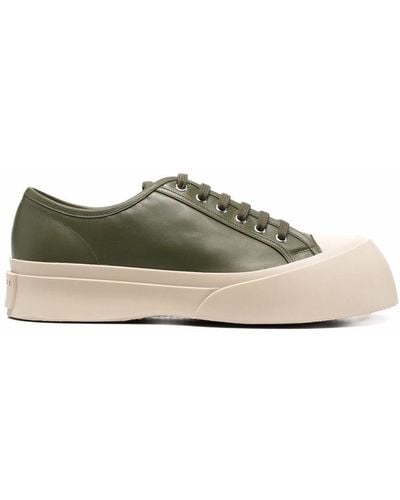 Marni Pablo Leather Low-top Sneakers - Green
