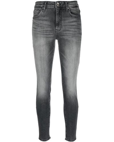 Armani Exchange Skinny-cut Acid-wash Jeans - Grey