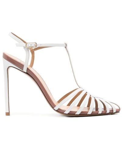 Francesco Russo 115mm Strappy Pointed-toe Sandals - White