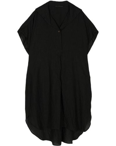 Forme D'expression Robe-chemise courte en lin - Noir