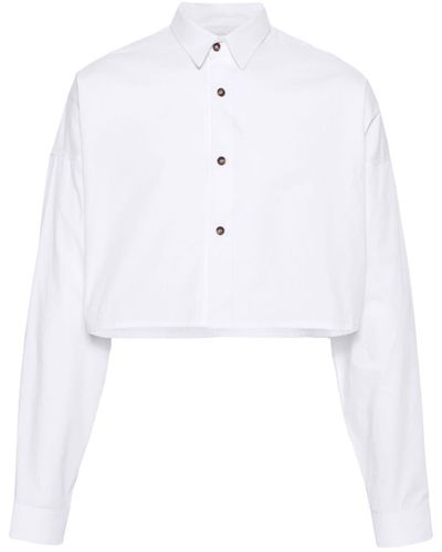 Societe Anonyme Cropped Cotton Shirt - White