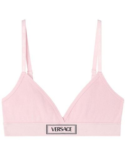 Versace ロゴパッチ ブラ - ピンク