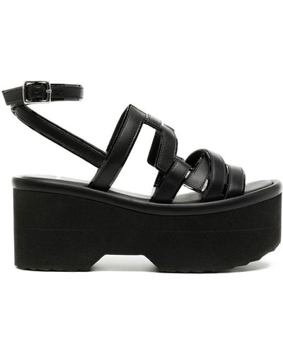 Pierre Hardy 80mm Strappy Wedge Sandals - Black