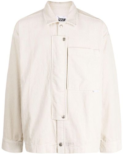 Izzue Spread-collar Cotton Shirt Jacket - Natural