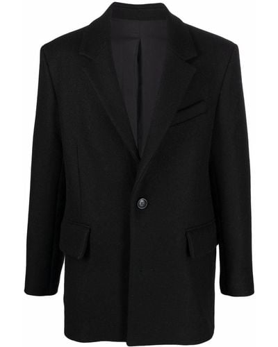 Ami Paris Single-breasted Blazer Jacket - Black