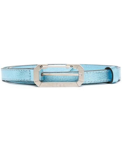Eera Cinturón con hebilla y logo grabado - Azul