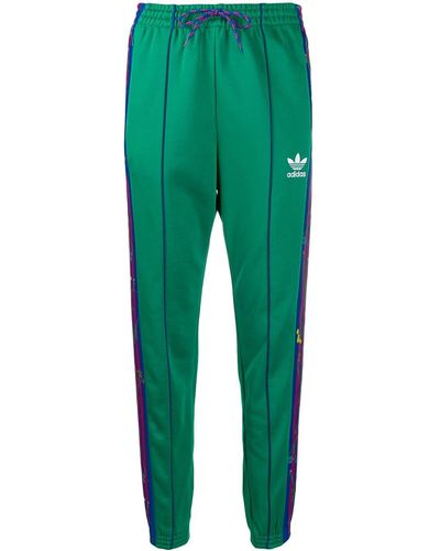 adidas Floral Track Pants - Green