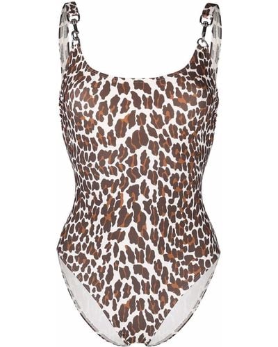 Tory Burch Leopard-print Swimsuit - Brown