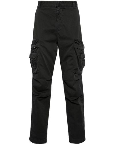DIESEL P-argym-new-a Stretch-cotton Wide-leg Pants - Black