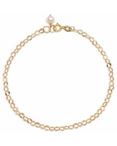 POPPY FINCH 14kt Yellow Gold Oval Shimmer Bracelet - Metallic