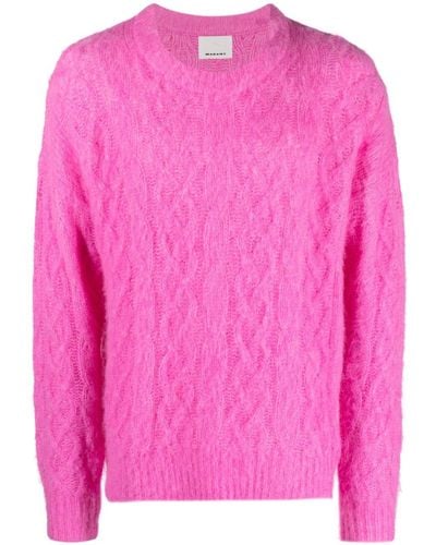 Isabel Marant Anson Cable-knit Sweater - Pink