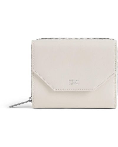 Balenciaga Portefeuille Envelope à design pliant - Blanc