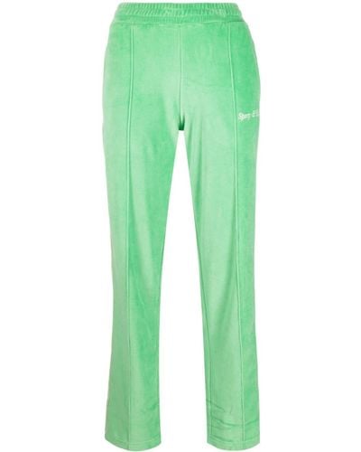 Sporty & Rich Pantalones de chándal con logo bordado - Verde