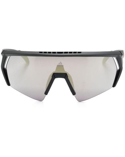 adidas Cmpt Aero Shield-frame Sunglasses - Black