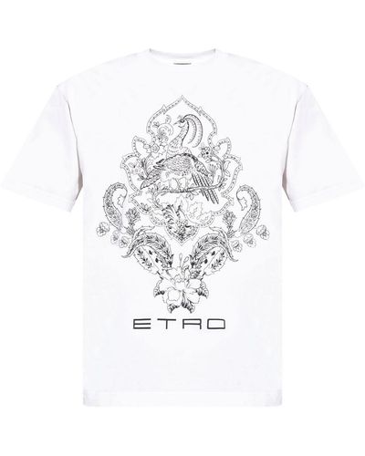 Etro Graphic-print Cotton T-shirt - White
