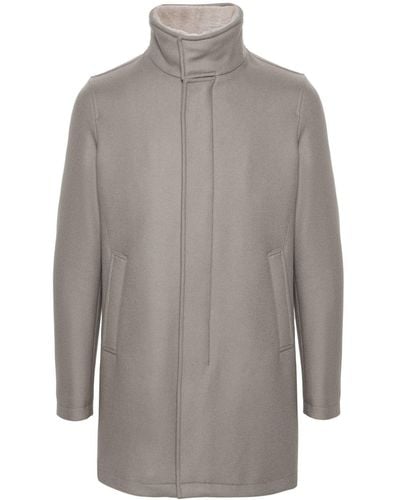 Herno High-neck twill padded coat - Grau
