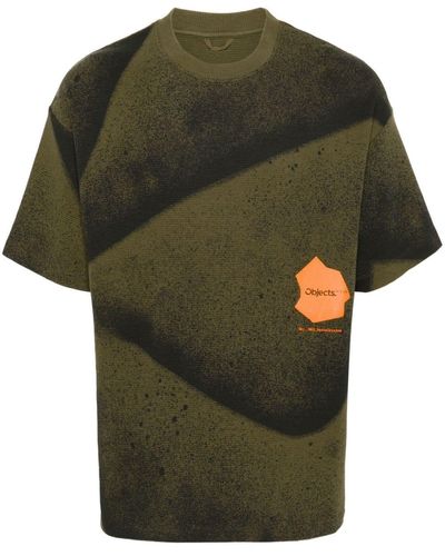 Objects IV Life Waffle T-Shirt mit Logo-Print - Grün