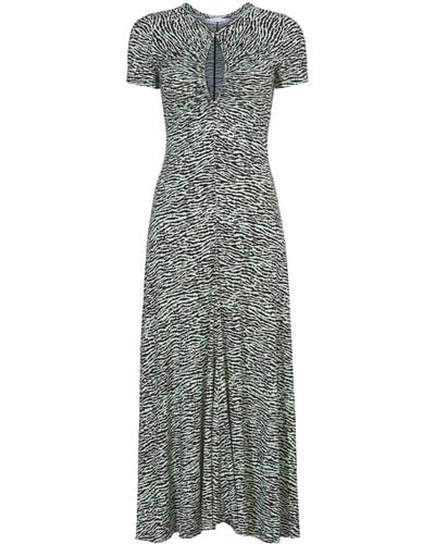 Proenza Schouler Slinky Keyhole Jersey Dress - Gray