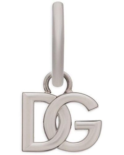 Dolce & Gabbana Orecchini con logo DG - Metallizzato