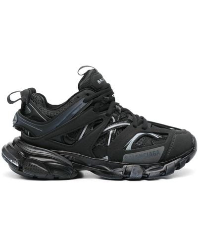 Balenciaga Track Paneled Chunky Sneakers - Black