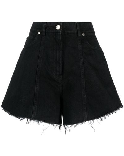 IRO Germinah Frayed Denim Shorts - Black