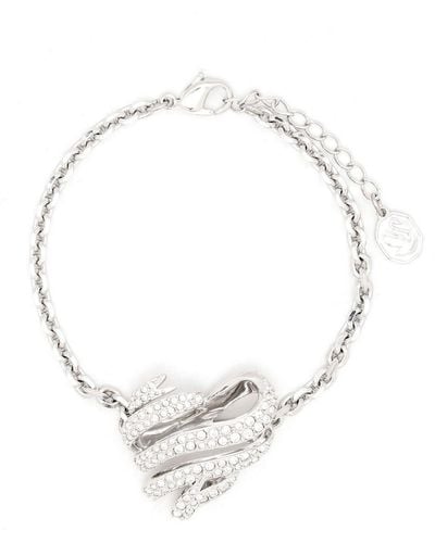 Swarovski Volta Heart-charm Bracelet - White