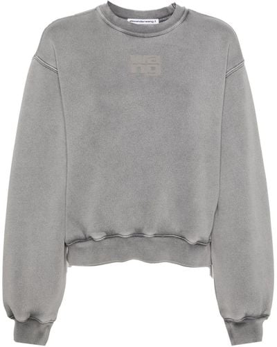 Alexander Wang Logo-Embossed Sweatshirt - Gray