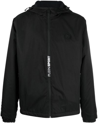 Philipp Plein Zip-up Hooded Jacket - Black
