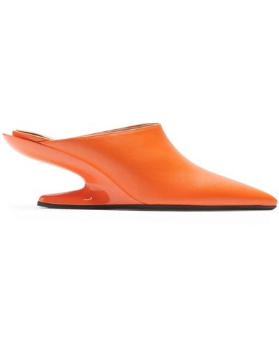 N°21 Mules Sabot con tacón de 60 mm - Naranja