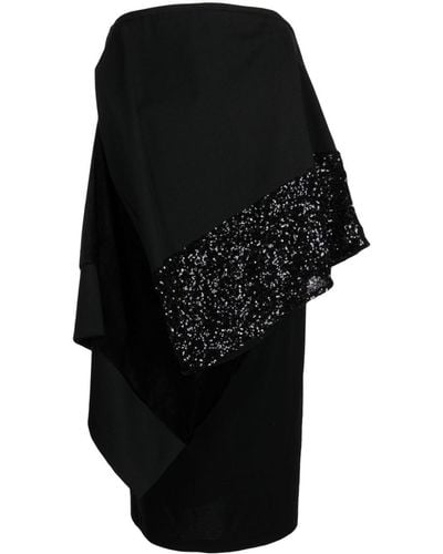 Undercover Sequin-embellished Layered Dress - Black